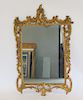 Antique Carved And Giltwood Mirror.