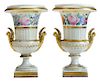 Pair of Porcelain Painted and Gilded
