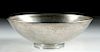 Desirable Hellenistic Silver Mastoid Bowl - 235.3 g