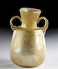 Lovely Roman Glass Vase w/ Twin Trailed Handles