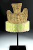 Paracas / Proto Nazca 18K Gold Crown - Owl Form