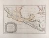 Sanson, Nicolas. Mexicque ou Nouvelle Espagne, Nouvelle. Gallice, Iucatan... Mapa grabado, límites coloreados, 38 x 57.5 cm.