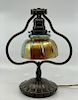 Tiffany Bronze Desk Lamp with Glass Shade