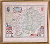 Antique map of Worcestershire by Willem Janszoon Blaeu