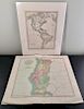 Two Atlas Maps; Portugal and the Americas
