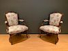 Pair of Upholstered French Style Armchairs