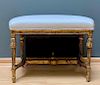 Louis XVIth Style Gilt Wood Bench