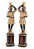 A Pair of Venetian Style Polychromed Figures