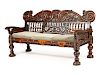 A Dutch Colonial Carved Settee