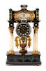 An Austrian Parcel Ebonized Mantel Clock
