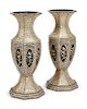 A Pair of Moorish Style Mother-of-Pearl Inlaid Vases