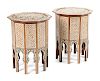 A Pair of Moorish Style Mother-of-Pearl Inlaid Side Tables