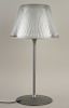 BRUSHED ALUMINUM AND GLASS TABLE LAMP C.1980