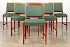 SET 6 FRENCH MID CENTURY MODERN DINING CHAIRS