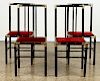 SET 4 BRONZE SIDE CHAIRS MANNER BILLY HAINES 1960