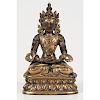 Tibetan Gilt Bronze Buddha 銅鎏金坐佛像
