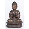 Chinese Bronze Seated Buddha