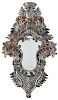 Repousse Silver Wall Mirror With Double Eagle