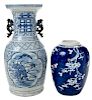 Two Blue and White Chinese Vases
