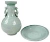 Chinese Celadon Vase and Bowl