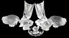 Seven Lalique Glass Bird Motif Items