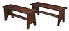 Pair Arts and Crafts Oak Benches