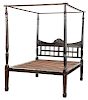 Fine Federal Rice Carved Four Poster Bed