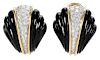 18kt. Diamond and Onyx Earrings