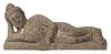 Carved Stone Figure of a Reclining