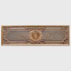 Three Painted and Parcel-Gilt Boiserie Panels