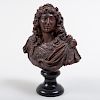 Continental Stained Pottery Bust of Louis XVI