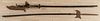 Two halberds with iron heads, 96'' l. and 92 1/2'' l.