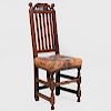 Continental Carved Oak Side Chair 