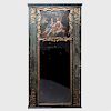 Louis XV Style Painted and Parcel-Gilt Trumeau Mirror