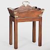 George II Brass Mounted Mahogany Cutlery Box on Later Stand