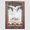 Japanese Export Embroidered American Naval Picture