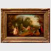 French School: Romantic Landscape with Figures