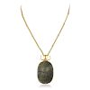 A Large Scarab Pendant Necklace