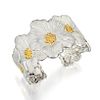 Buccellati Silver Blossoms Gardenia Wide Cuff Bracelet