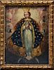 Spanish Colonial Immaculate Conception Oil 18th C.