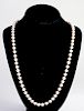 18K Gold & Diamonds & Pearls Opera Length Necklace