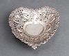 Gorham Silver Pierced Heart-Form Trinket Tray