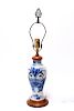 Chinese Blue & White Porcelain Table Lamp