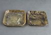Green Jade Small Square Trays / Dishes, Group of 2