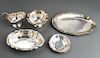 Continental Silver Small Trays, Dishes & Creamer 5