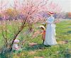 * Charles Courtney Curran, (American, 1861-1942), Peach Blossoms, 1891