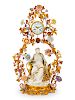 A Louis XV Style Gilt-Bronze and Porcelain Clock