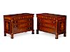 A Pair of Italian Neoclassical Marquetry Commodes