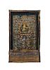 A Tibetan Thangka: Buddha and the Assemblage of the Divinities