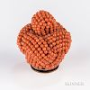 Beaded Coral Finial